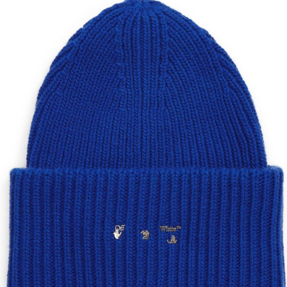 Off-White Logo Rib Wool Beanie - Picture 4 of 6